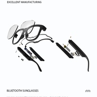 Lunettes sans fil Bluetooth Gonbes GS01-Z, appels mains libres sans fil, lunettes de soleil anti-lumière bleue, confortables à porter, IA intelligente
