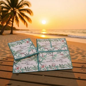 <span class=keywords><strong>Serviette</strong></span> en <span class=keywords><strong>papier</strong></span> jetable écologique à 2 plis, imprimée motif cocotier, production sur mesure en Chine, pour banquets - Product Image 2