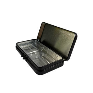 <span class=keywords><strong>Scatola</strong></span> di <span class=keywords><strong>latta</strong></span> resistente al bambino per alimenti, imballaggio sicuro con coperchio incernierato, contenitore metallico per alimenti e conservazione a base di erbe - Product Image 1