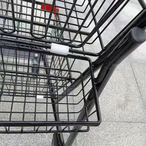 Carrito <span class=keywords><strong>de</strong></span> Compras <span class=keywords><strong>de</strong></span> Alta Calidad <span class=keywords><strong>de</strong></span> 60L, 2 Niveles, Resistente, con 4 <span class=keywords><strong>Ruedas</strong></span>, Carrito <span class=keywords><strong>de</strong></span> Supermercado - Product Image 3