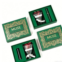 Boîte d'emballage de luxe personnalisée de haute qualité pour cosmétiques, gloss et rouge à lèvres, avec gaufrage, doublure en éponge, matériaux recyclés et pelliculage mat