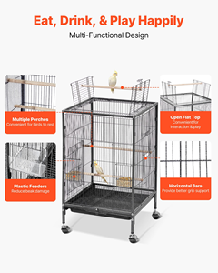 Wholesale High Quality Quadrate Vertical Type Parrot Bird Cage Multi-functional Pet House for Breeding Playing Rest Amusement - Product Image 4
