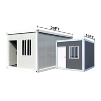 Maison préfabriquée modulaire en conteneur, 2 chambres avec salle de bain, pour usage résidentiel ou dortoir