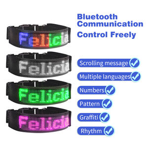 Collar LED personalizado para perros y gatos, recargable por USB, programable, con control por aplicación y pantalla LED - Product Image 6
