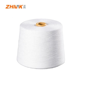 Vente en gros de fils de <span class=keywords><strong>polyester</strong></span> antiflaming ignifuges pour le tissage et le tricotage blanc brut