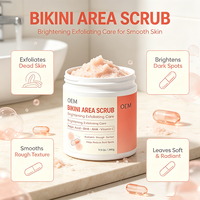 Gommage éclaircissant pour le bikini à l'acide kojique multi-acides, système d'exfoliation double, traite les peaux sèches et squameuses