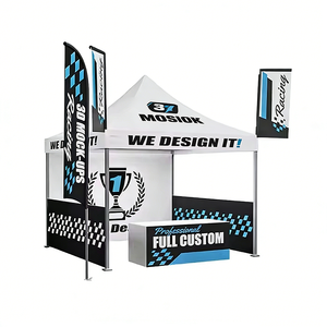 Carpa Publicitaria Resistente de <span class=keywords><strong>10x10</strong></span> Pies, Personalizable, con Paredes Laterales Completas, Paquete Promocional para Exhibiciones y Branding - Product Image 1