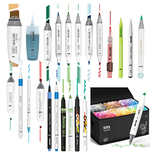 Juego de <span class=keywords><strong>Marcadores</strong></span> Acrílicos para Estudiantes y Niños, 120 Colores, Punta Suave, Apilables, Opacos, a Base de Agua, para Dibujo Artístico, Punta de Pincel - Product Image 1