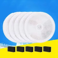 Filtre moderne pour fontaine à eau pour animaux de compagnie, charbon actif, résine ionique, éponge en coton, non amovible, pour chiens et chats