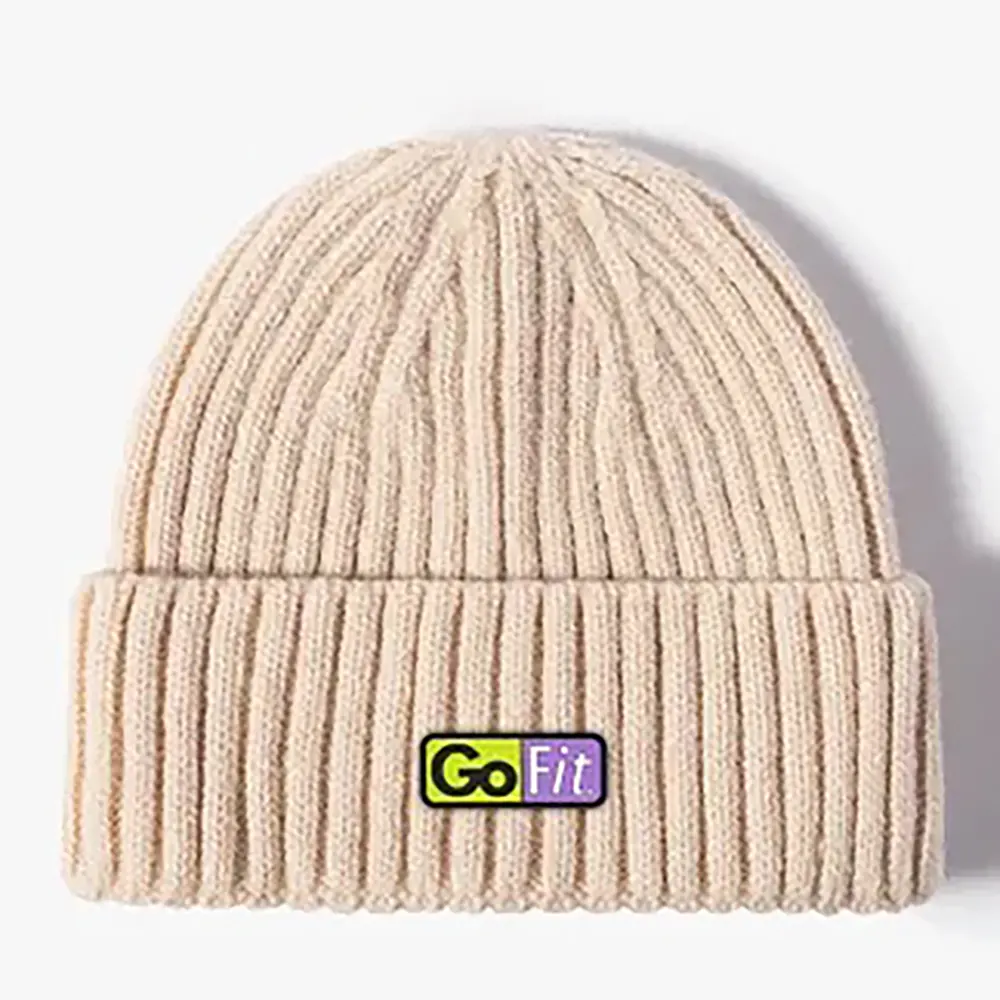 Custom Streetwear Private Geweven Label Logo Beanie Visser Schedel Hoeden Winter Cap