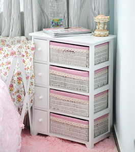 أثاث غرفة النوم الأوروبي منضدة نوم بجانب السرير منظم خشبي لغرفة المعيشة مع أدراج - Product Image 6