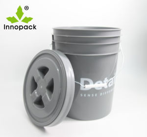 Seau de lavage de voiture semi-transparent de <span class=keywords><strong>20L</strong></span> avec garde de grain avec couvercle gamma et filtre à poussière - Product Image 5