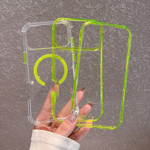 자석 휴대폰 케이스 3 in 1 충격 방지 TPU+PC 투명 아이폰 11 12 13 14 15 16 17 프로 맥스 삼성 S24 S25 S26 A05용 - Product Image 2