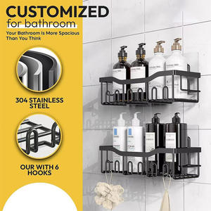 Ensemble de <span class=keywords><strong>mitigeur</strong></span> de douche murale sans perceuse Salle de bain avec étagères de salle de bain intégrées - Product Image 5