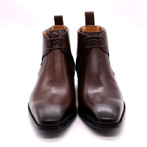 รองเท้าบูททำงานสไตล์วินเทจแบบ Amish สำหรับผู้ชาย ระดับไฮเอนด์ หรูหรา กันน้ำ แบบผูกเชือกข้อเท้า ตัดเย็บด้วยวิธี Goodyear Welted  หนังแท้คุณภาพสูง ทนทาน - Product Image 4