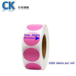 Coditeck Nieuwe Private Kleur Thermische Ronde Dot 1000 Stuks Papier Zelfklevende Barcode Printer Label Sticker Roller 50Mm/2Inch - Product Image 5