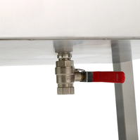 Troli Pendingin Es Stainless Steel Kapasitas Besar, Kotak Es, Stasiun Bar Koktail, Pendingin Es Stainless Steel Beroda