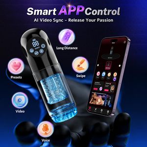 AI Sync Pocket Pussy Stroker, Juguete Sexual Masculino, Bomba para Pene con Movimiento de Empuje, Rotación, Vibración y Succión, Masturbador Masculino con Control por Aplicación LCD - Product Image 2