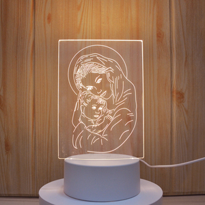 Newish DIY benutzer definierte Foto kreative 3D-Illusion Anime Lampa ras Kinderzimmer Acryl Tisch Schreibtisch Basis USB LED Weihnachts nacht Licht - Product Image 1