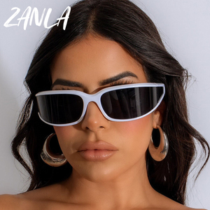 Mode <span class=keywords><strong>rose</strong></span> Y2k Punk tordu lunettes Cyberpunk lunettes de soleil hommes femmes 2024 Cool fête cyclisme conduite sport lunettes lunettes de soleil - Product Image 2