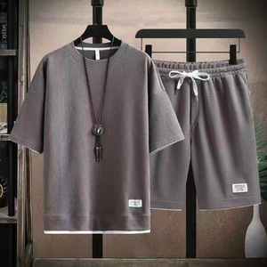 Ensemble short et t-shirt décontracté d'été pour homme IStapromo, imprimé gaufré, grande taille pour adolescents - Product Image 6