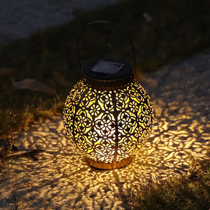 Lámpara de Proyección Solar de Hierro Forjado con LED para Jardín, Patio, Exterior, Decorativa - Product Image 4