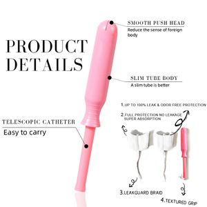 Tampons jetables en coton DH OEM avec applicateur en plastique Tampons en coton biologique - Product Image 3