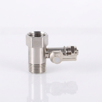 Connecteur 3/8'' de haute qualité, accessoires de robinetterie modernes de marque OEM, vanne à bille à trois voies en acier inoxydable 304, eau froide, 360 degrés