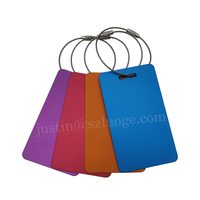 Étiquette de bagage vierge en or anodisé personnalisé étiquette de voyage en métal étiquette de bagage en aluminium gravée au laser pour identifiant personnalisé
