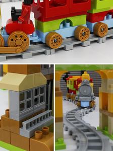 Goldkids <span class=keywords><strong>123</strong></span> Pcs Đáng Yêu Theo Dõi <span class=keywords><strong>TRAIN</strong></span> SET Mini Nhựa Giáo Dục Khối Soi Sáng Gạch Đồ Chơi - Product Image 5