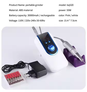 Machine à ongles électrique portable 0-30000 tr/min, rechargeable, polisseuse pour manucure et pédicure, pour salon et usage domestique - Product Image 6