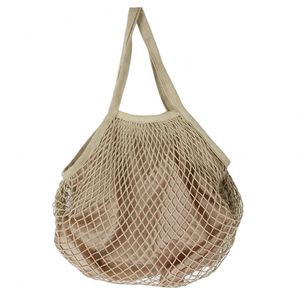 Sac de courses en filet de coton réutilisable écologique 2024, idéal pour les fruits et légumes, sac de marché écologique pour cadeaux - Product Image 2