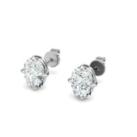 Boucles d'oreilles clous en argent sterling 925 avec moissanite taille coussin pour femme, 5x7mm, couleur D, VVS1, boucles d'oreilles solitaires en moissanite