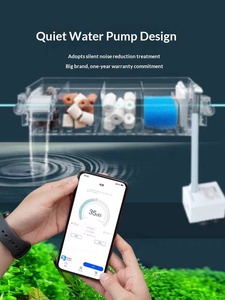 Filtre pour aquarium en plastique Jeneca, économie d'énergie, <span class=keywords><strong>filtration</strong></span> d'oxygène ultra silencieuse, 500L/H, boîte, niveau d'eau bas, montage mural - Product Image 3