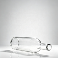 Vente en gros de bouteilles de vin en verre vides de 500 ml avec bouchon en liège, finition noire mate pour les boissons alcoolisées
