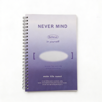 Carnet à spirale en métal avec couverture rigide A5, papier 100 g/m², carnet à spirale transparent avec couverture en PP dégradé mat
