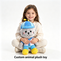 Jouet en peluche personnalisé en forme de phoque, disponible en OEM/ODM, jouet en peluche de phoque de dessin animé, mascotte d'équipe, jouet en peluche doux