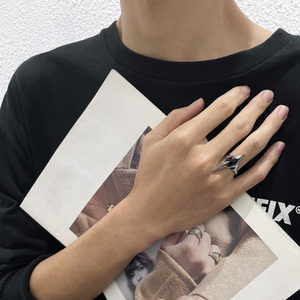 Anillo VAF con Diseño de Púas, <span class=keywords><strong>Acero</strong></span> <span class=keywords><strong>Inoxidable</strong></span> Pulido, Joyería Moderna para los Dedos, Accesorio Elegante para Hombres y Mujeres - Product Image 6