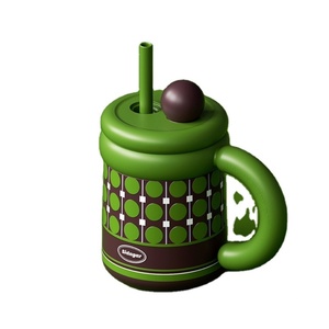 Termo de Acero Inoxidable de Gran Capacidad, Aislamiento Térmico de 12-24 Horas, Estilo Vintage, Incluye Asa y Pajita para Mujer - Product Image 1