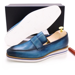 Zapatos casuales de cuero genuino hechos a mano para hombre, mocasines ligeros de suela plana, zapatos de corte bajo, zapatos formales de cuero genuino para hombre - Product Image 3