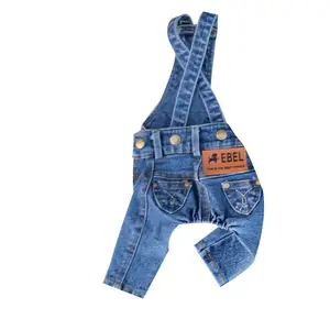 Wholesale Hot Style Pet Clothing Dog Clothes Fashion Classic Dog Jeans High Quality Puppy Teddy Bichon Blue Denim Overalls