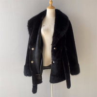 Jxwatcher Manteau en fausse fourrure élégante, imitation fourrure, épaisse et moelleuse, fausse fourrure de vison, manteau d'hiver pour femmes, fausse fourrure