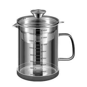 Glass Oil Filter Jug 1500ml With Mesh Strainer For <b>Kitchen</b> Oil Storage And Residue Removal - Product Image 3