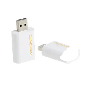 电缆连接USB音频适配器声卡USB至3.5毫米耳机插孔适配器