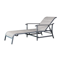 Chaise longue d'extérieur en métal imperméable pour hôtel, piscine, plage, terrasse, en textilène et fer forgé, modèle JM-PS-T608