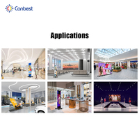 Pantalla de visualización de póster Led plegable Digital de 83 pulgadas Canbest P1.5 P1.8 P2.5 pared de video Led portátil sin costuras 2K para Feria Comercial