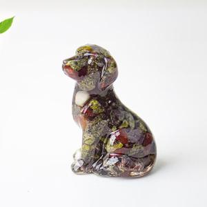 Patung Anjing Berjongkok Kristal Chip Kerajinan Feng Shui Dekorasi Energi untuk Rumah - Product Image 4
