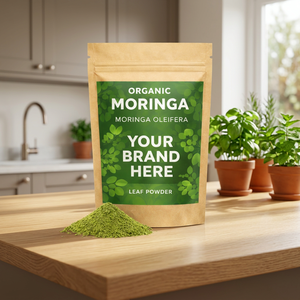 Poudre de feuilles de Moringa Oleifera biologique, soutien immunitaire, végétalien, pour tous les âges, poudre verte fine - Product Image 1