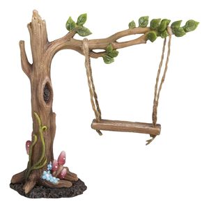 Feuille Arbre Balançoire Vivid Arts Miniature Monde Fée Pixie Forêt Woodland Jardin - Product Image 1