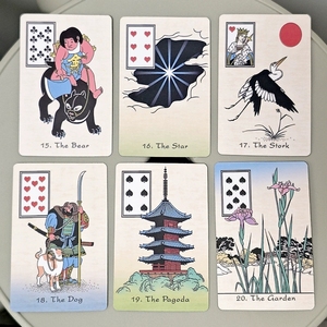 Coffret Cadeau de Cartes Spirituelles Ukiyo-e <span class=keywords><strong>Lenormand</strong></span>, Cartes <span class=keywords><strong>Oracle</strong></span> Personnalisées avec Boîte Magnétique et Guide, Toucher Velours, Bords Dorés - Product Image 4